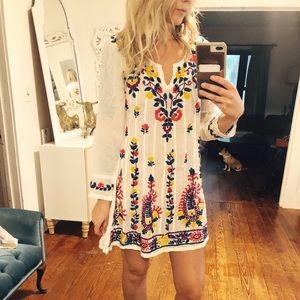 White embroidered dress